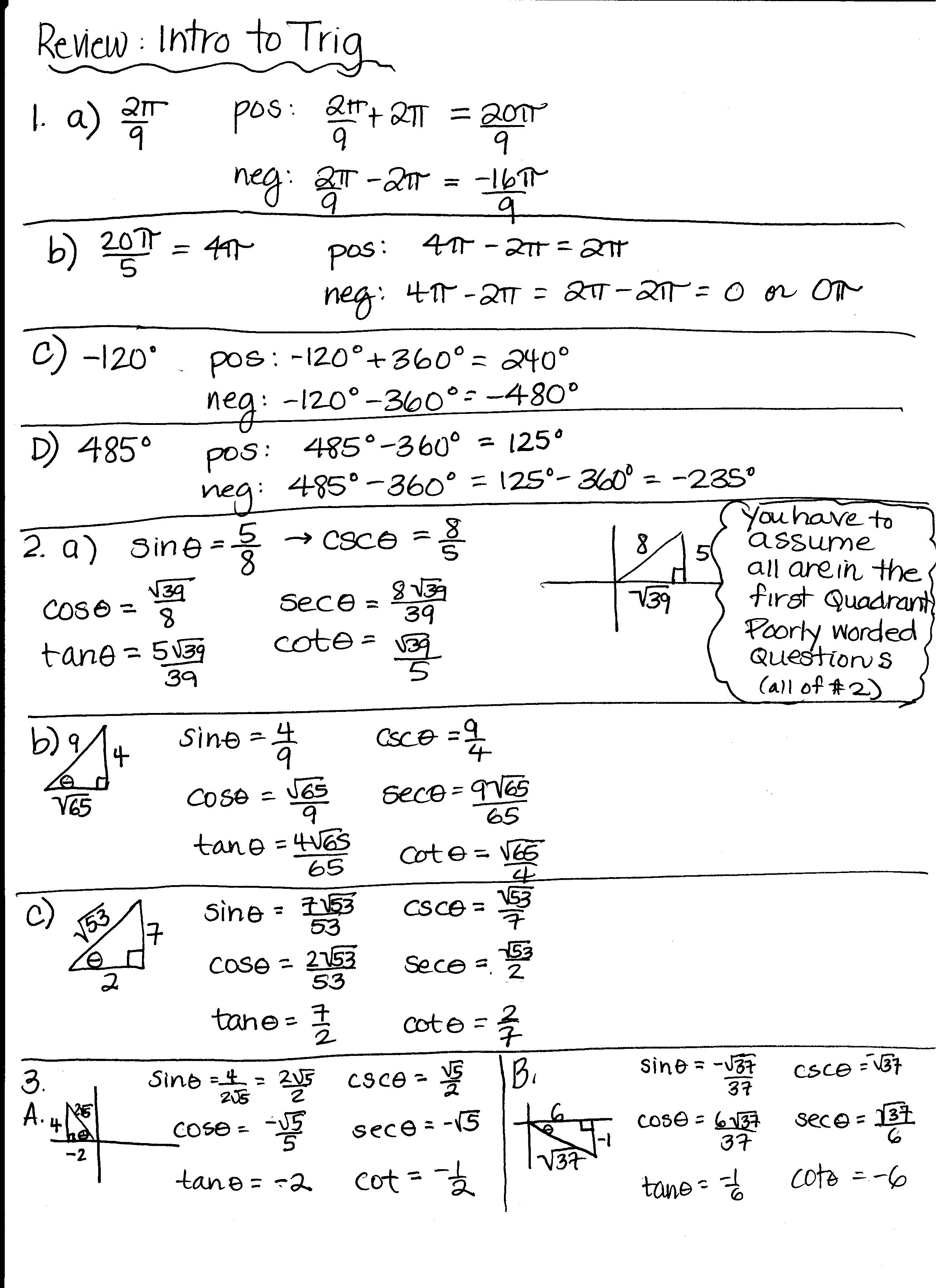 precalculus workbook with answers